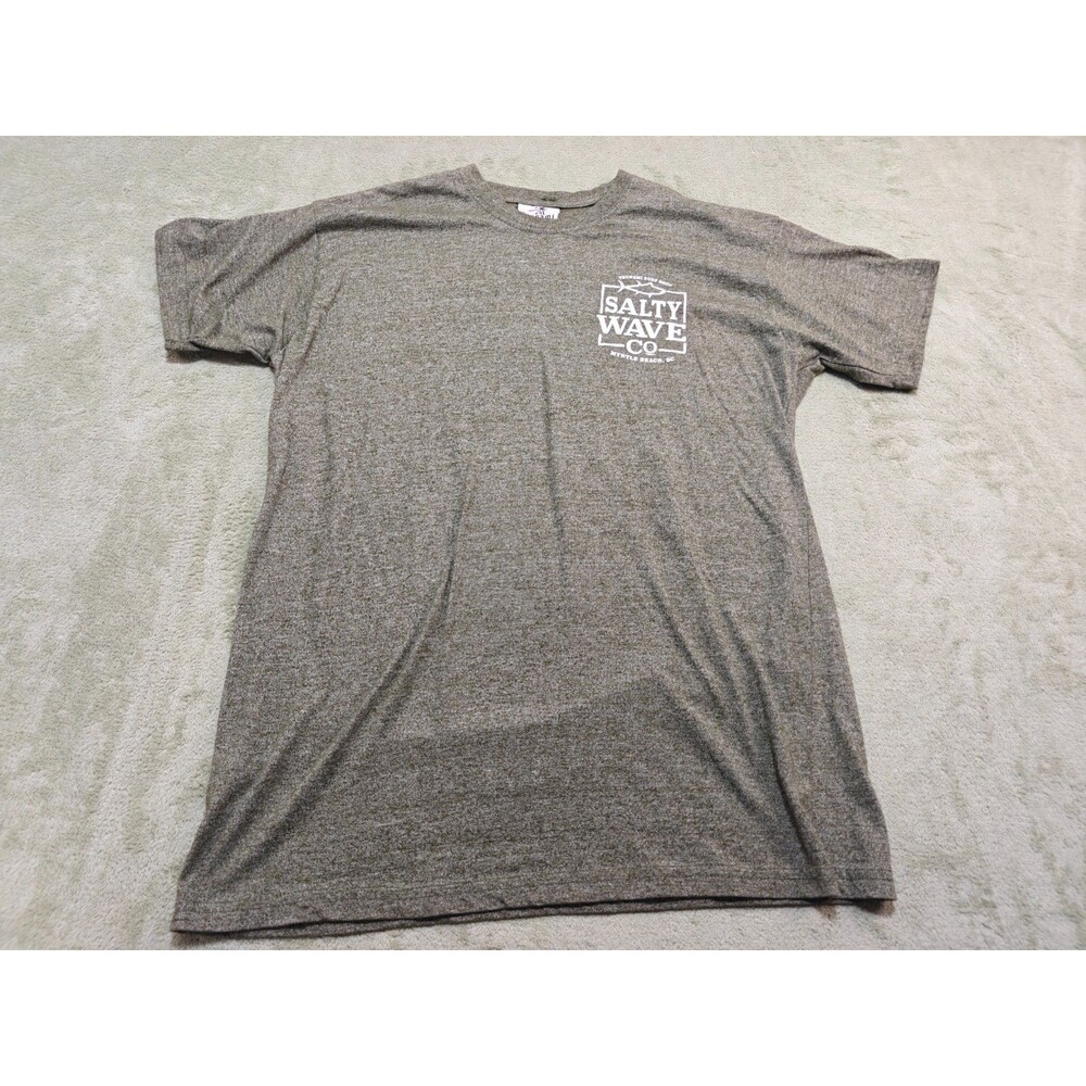 Tsunami Surf Shop Salty Wave Co Myrtle Beach SC Mens XL Heather Green T-Shirt
